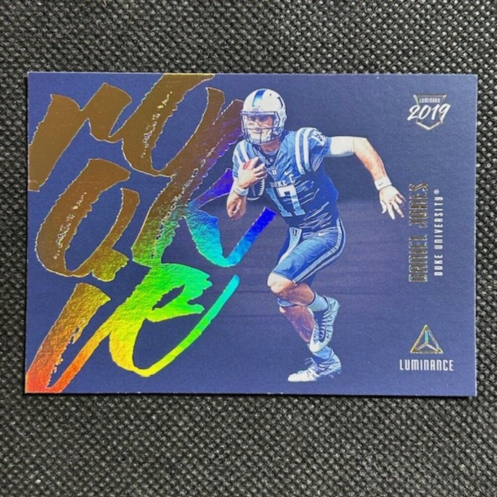 2019 Luminance Daniel Jones Rookie Insert #L2 Duke Blue Devils Giants Colts